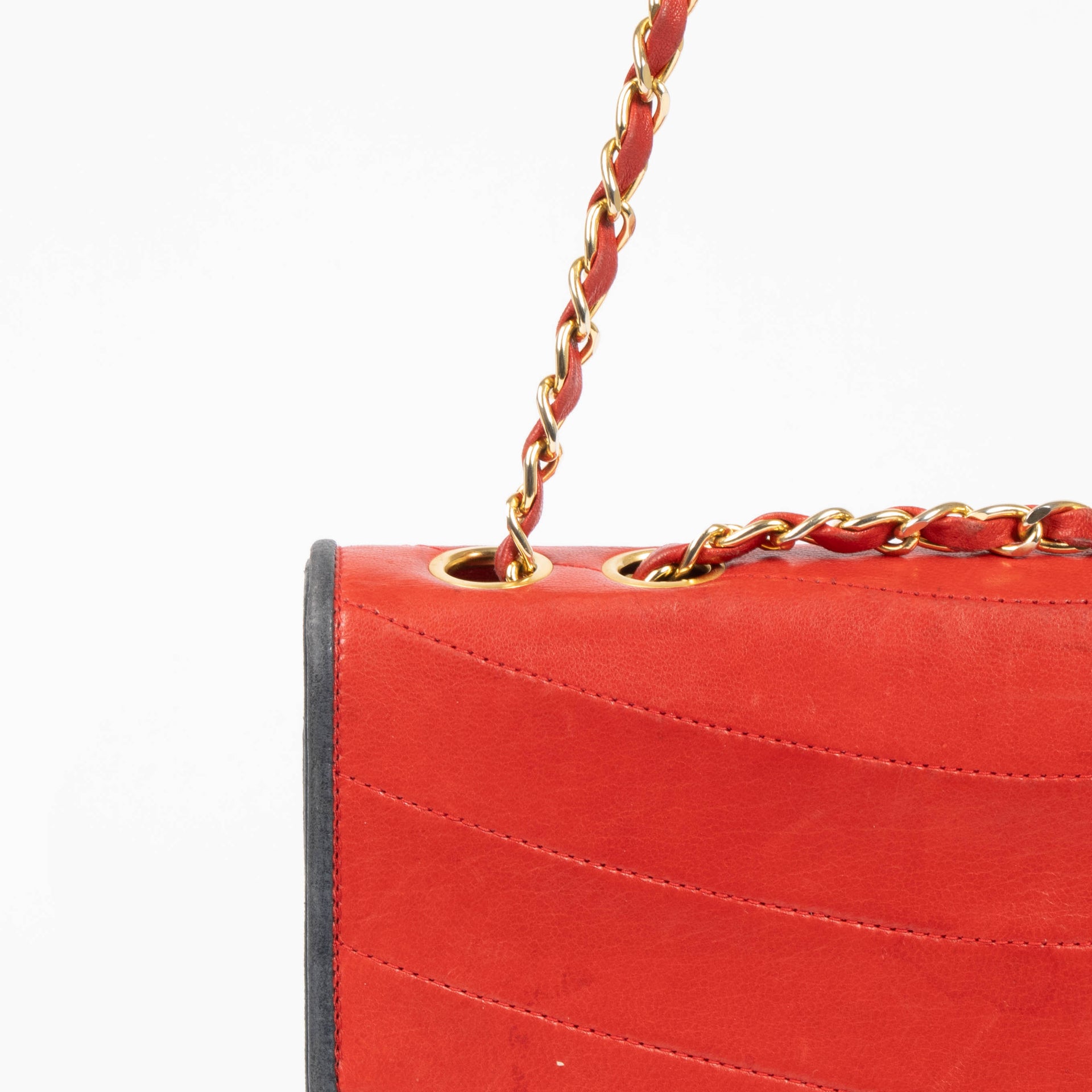 Chanel Red Vintage Flap Bag