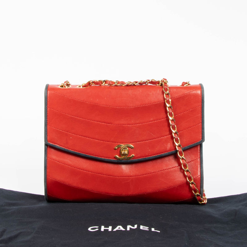 Chanel Red Vintage Flap Bag
