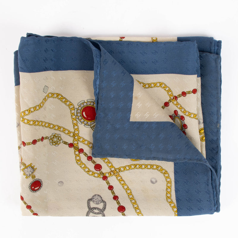 Shop the Chanel Blue Scarf second hand on Labellov.com