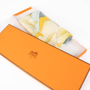 Shop the authentic Hermès Blue Fleurs de Lotus Scarf second hand on Labellov.com