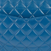 Shop this 100% authentic Chanel Blue Medium Classic Flap Bag at Labellov.com