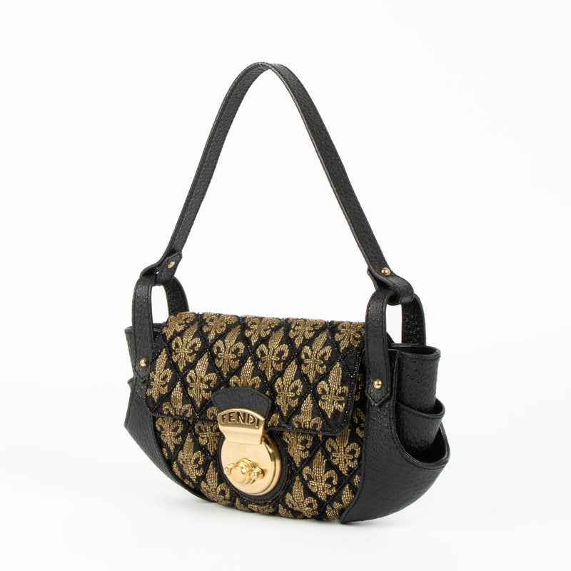 Shop this 100% authentic Fendi Black/Gold Ricami Strass Bag at Labellov.com