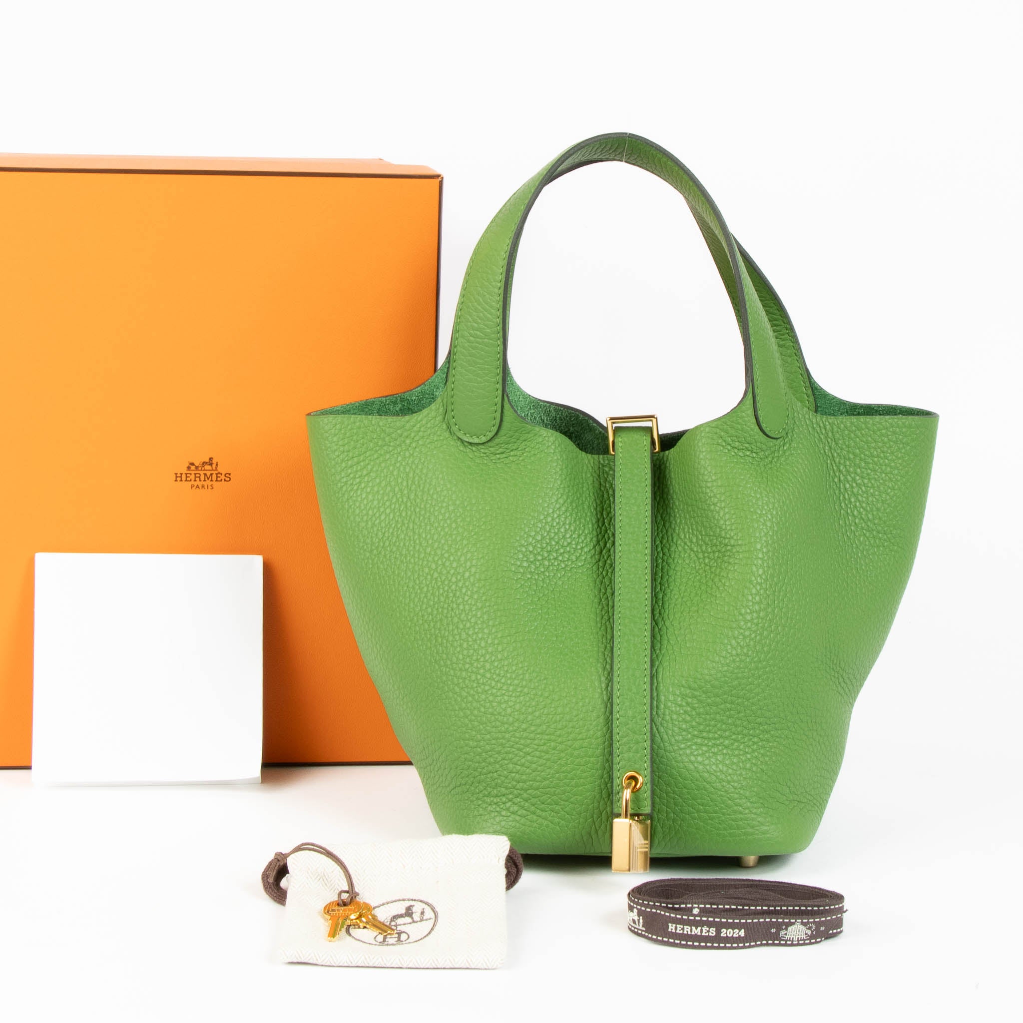 Hermès Picotin Lock 18 Vert Yucca Clemence GHW – Labellov