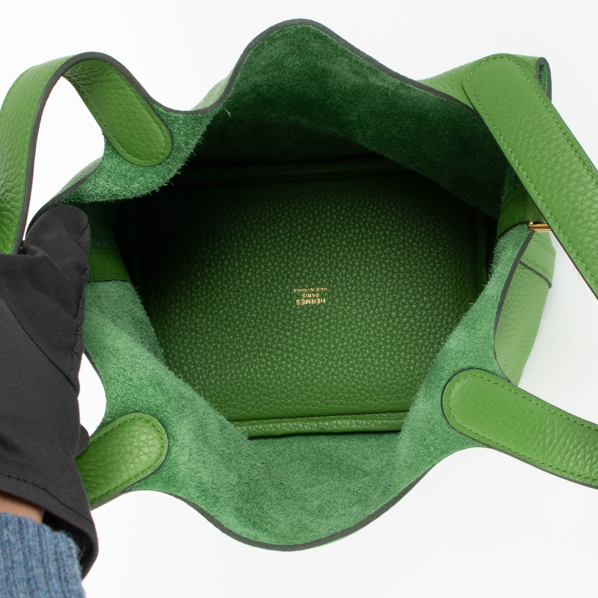 Hermès Picotin Lock 18 Vert Yucca Clemence GHW – Labellov