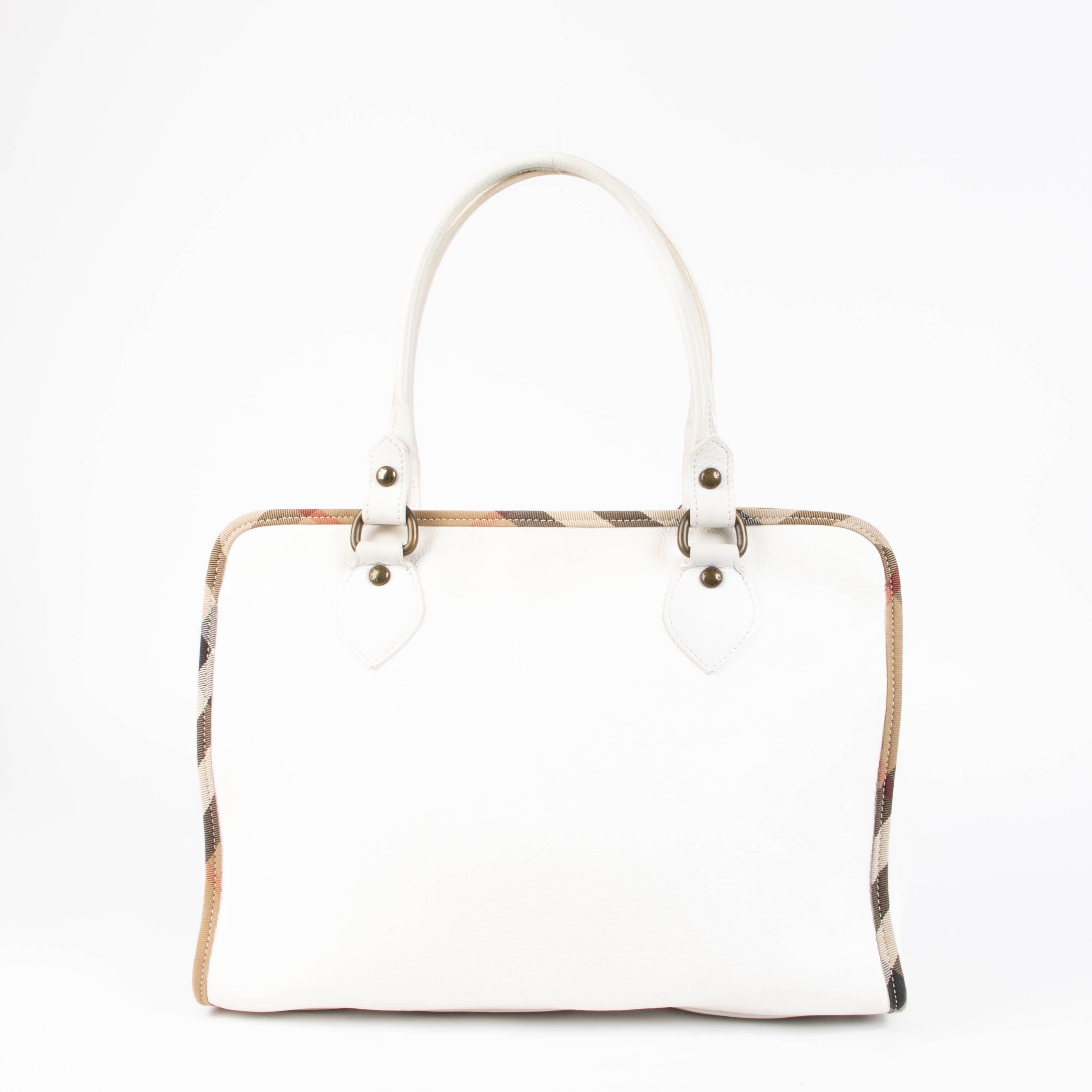 Burberry White Leather Shoulder Bag – Labellov