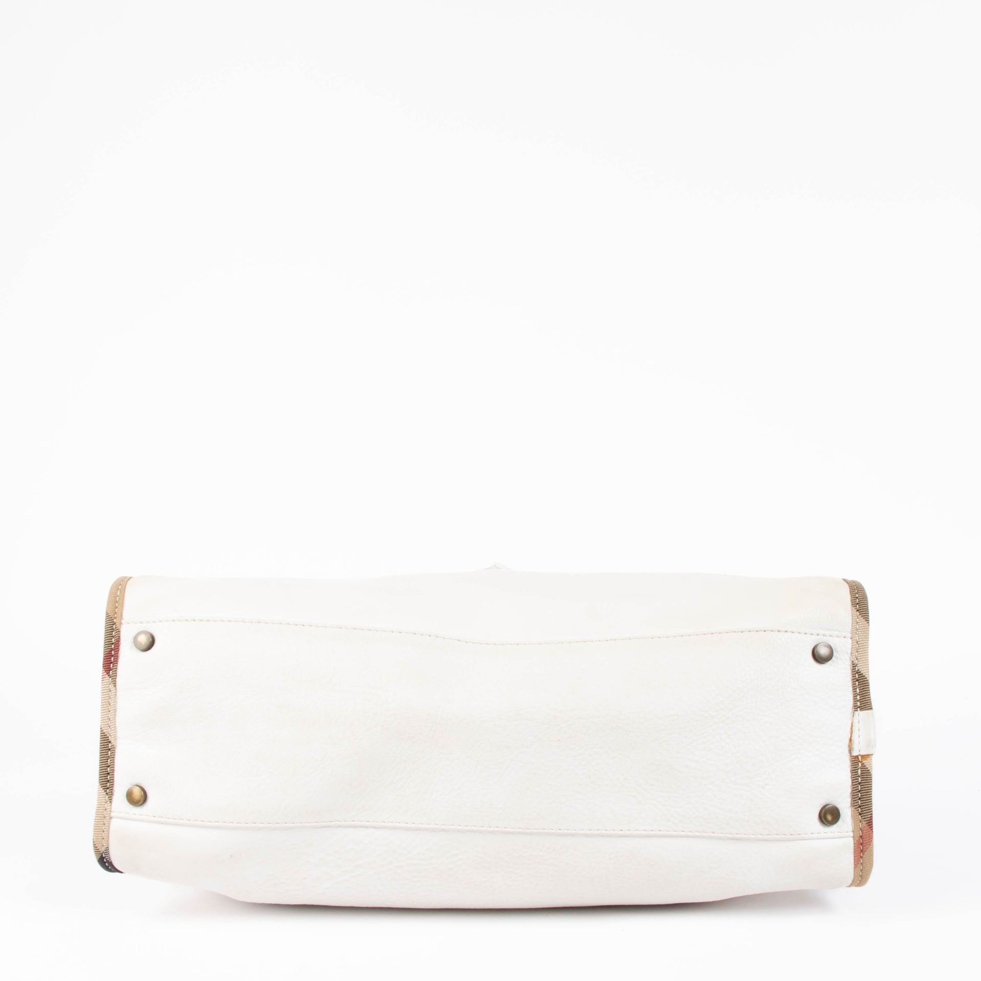 Burberry White Leather Shoulder Bag