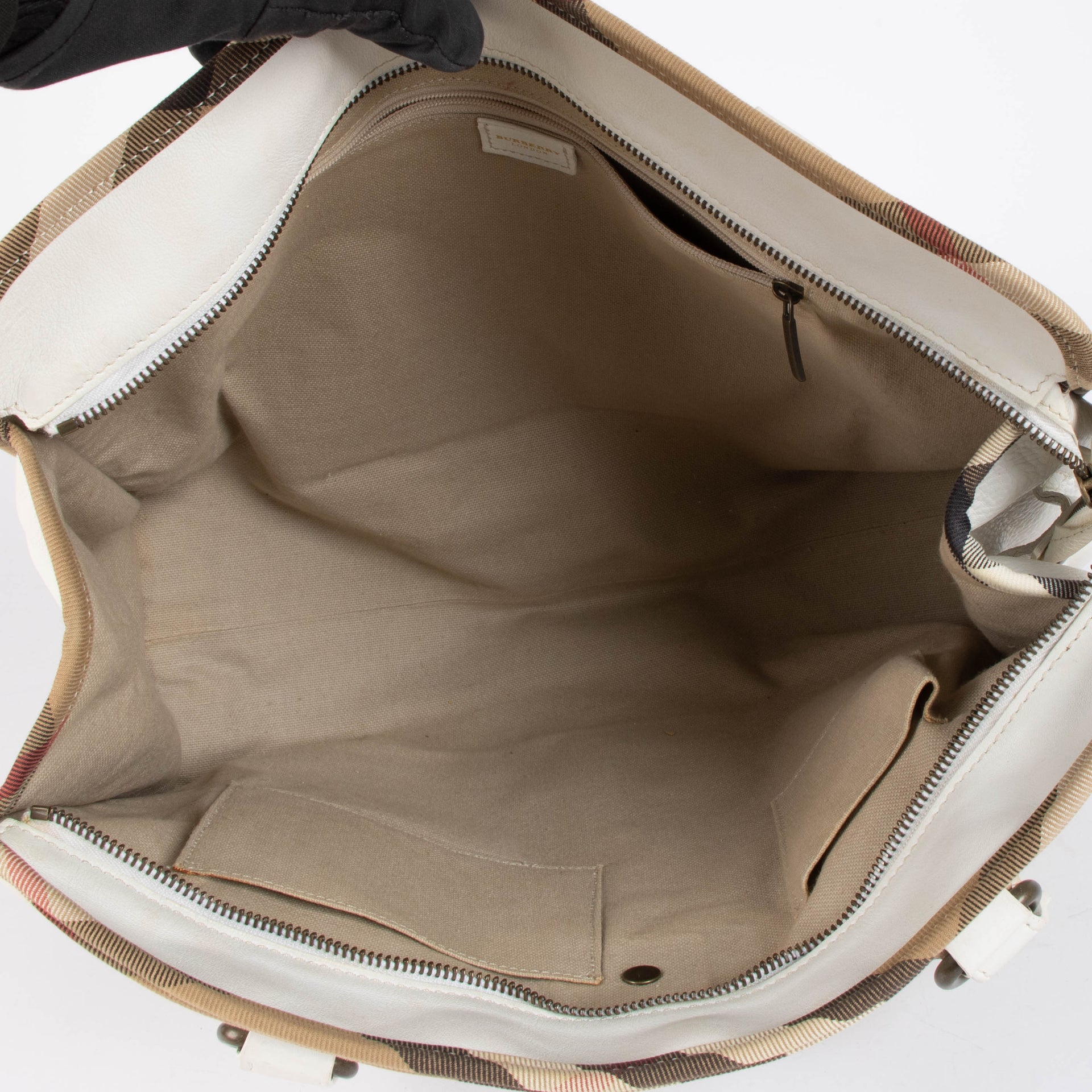 Burberry White Leather Shoulder Bag