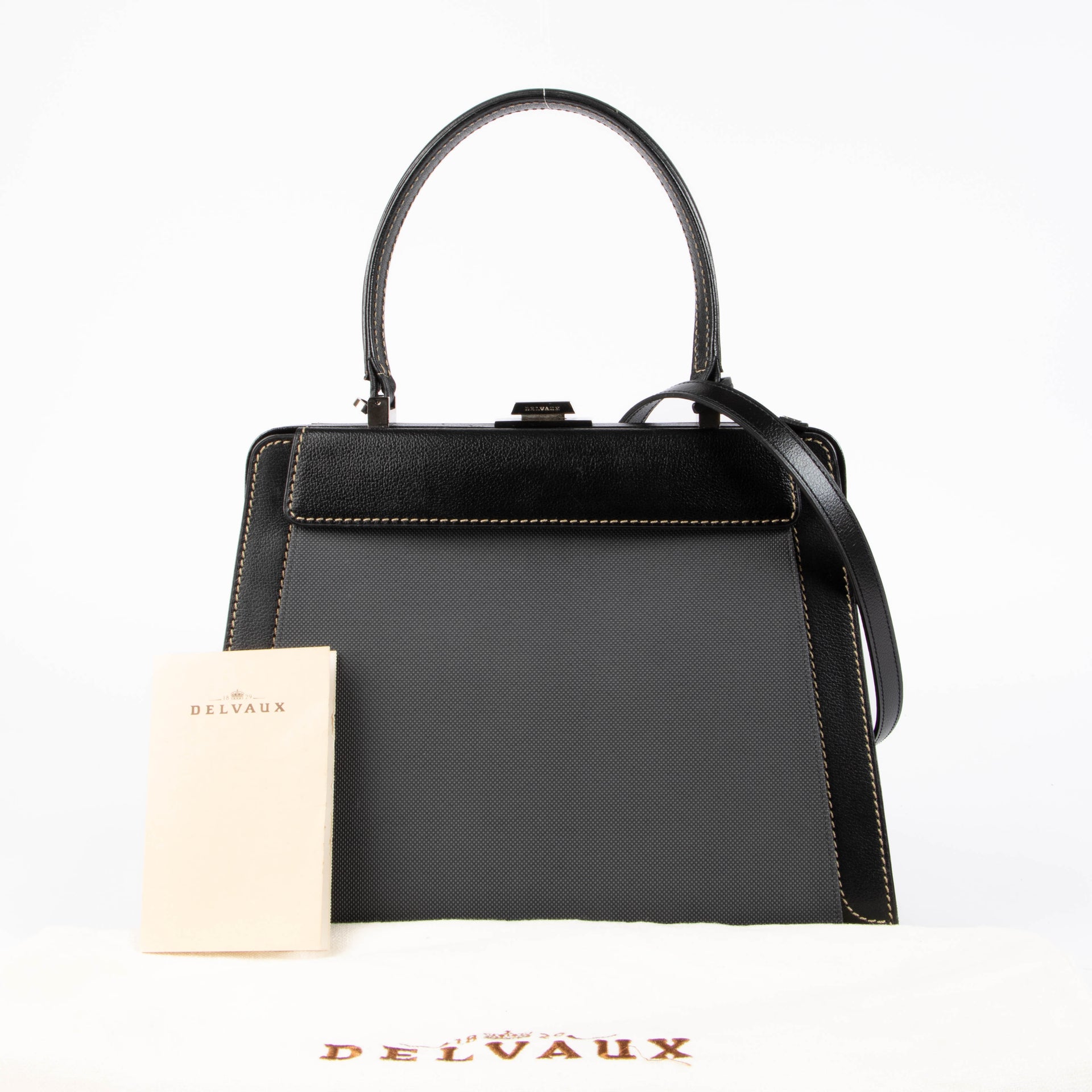 Delvaux Black Illussion Top handle Bag