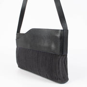 Shop this authentic delvaux blue toile de cuir long Shoulder bag pre-loved on Labellov.com