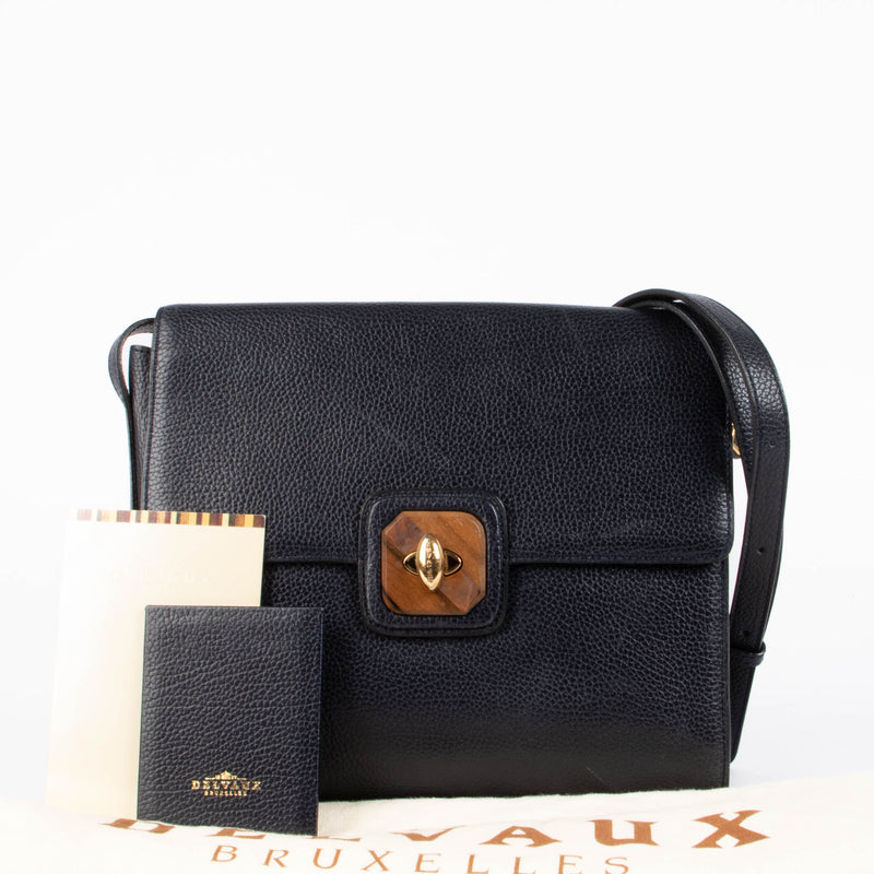 Shop this authentic Delvaux Blue Crossbody pre-loved on Labellov.com