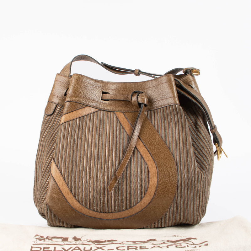 Shop this 100% authentic Delvaux Brown Toile de Cuir Shoulder Bag at Labellov.com