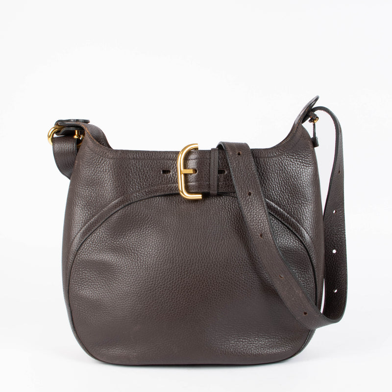 Shop this 100% authentic Delvaux Brown Souverain Shoulder Bag at Labellov.com.