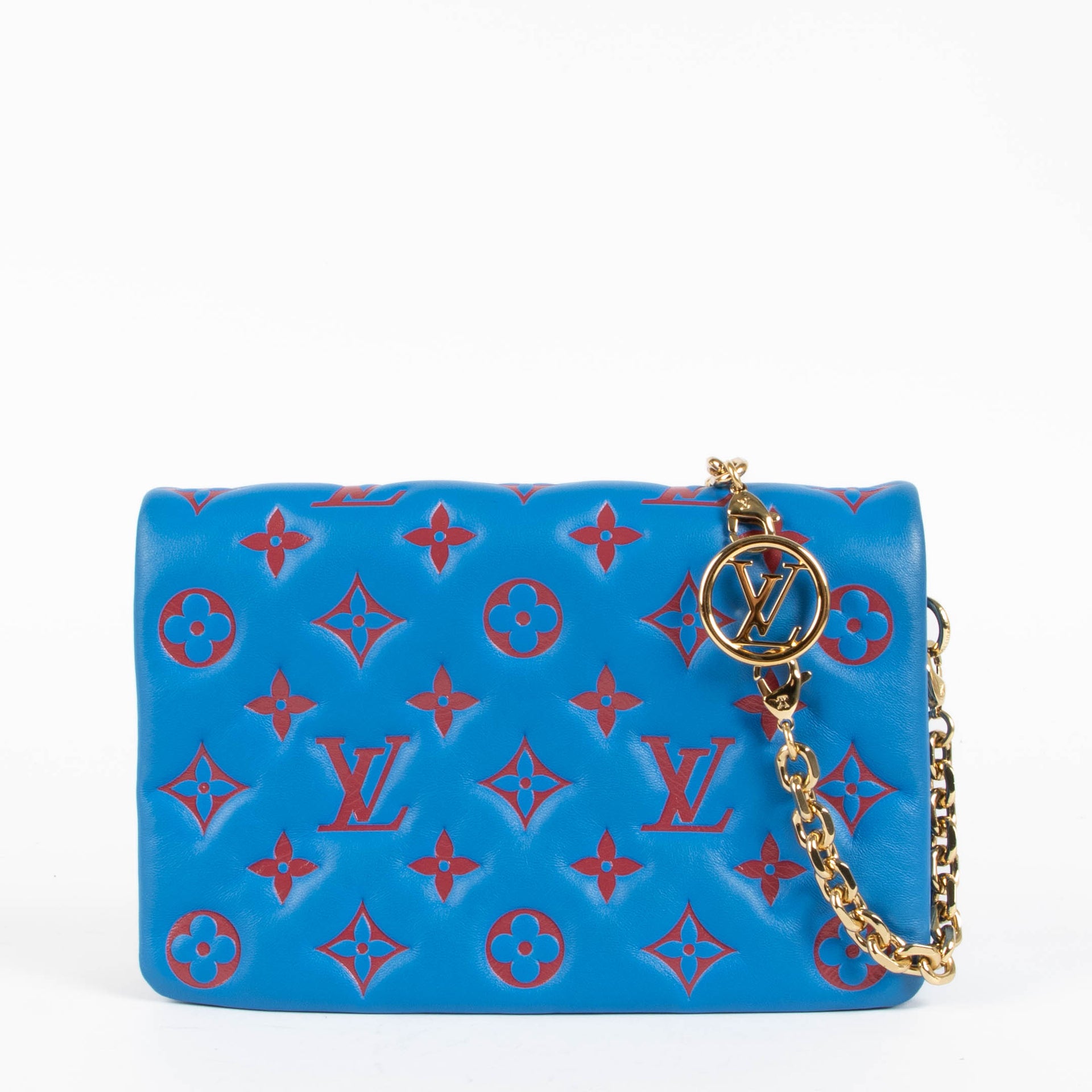 Shop this 100% authentic Louis Vuitton Blue x Red Pochette Coussin Bag at Labellov.com