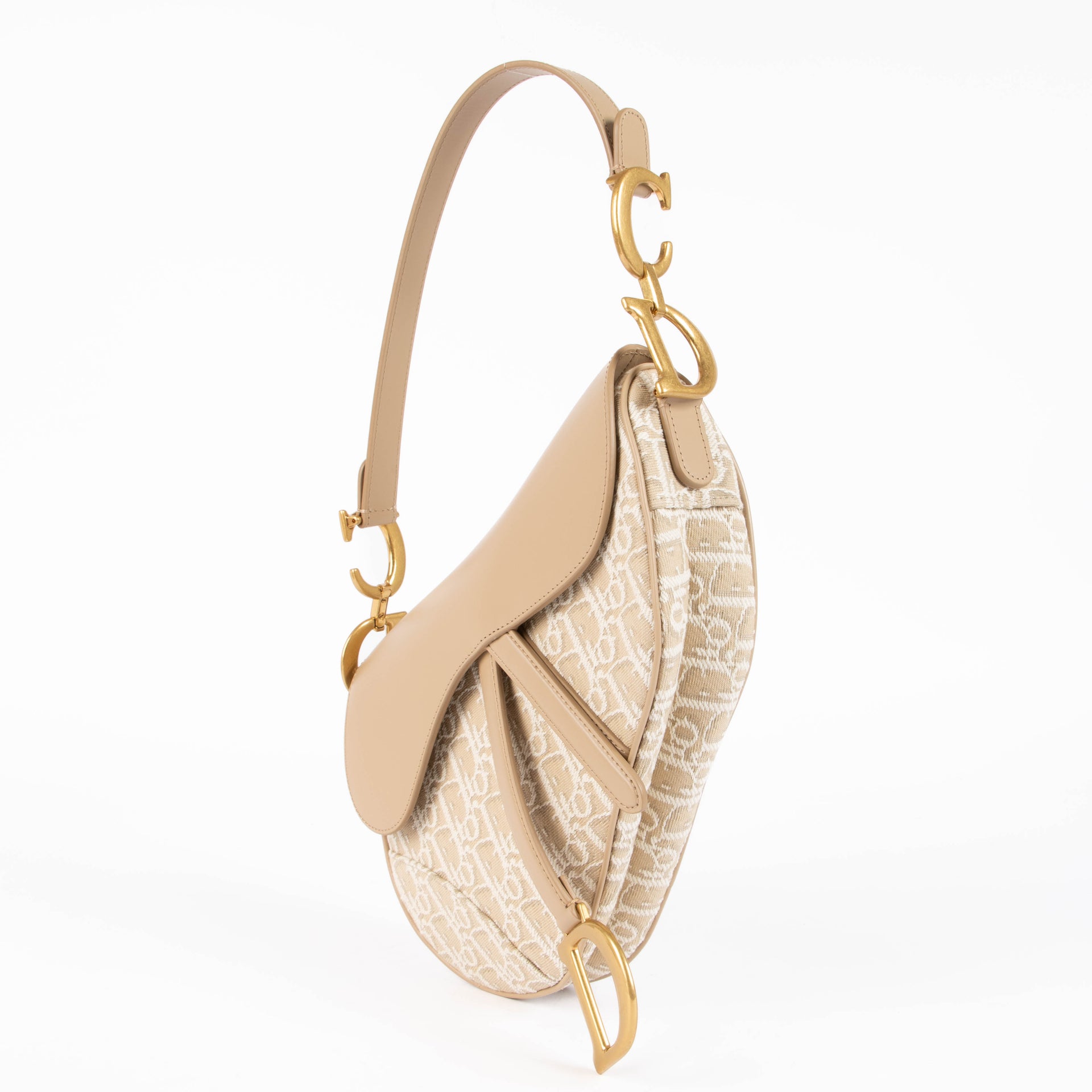 Christian Dior Oblique Canvas Saddle Bag