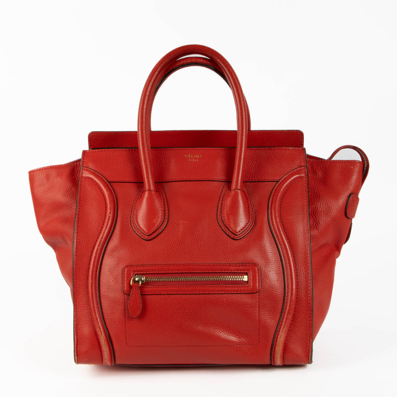 Shop this 100% authentic Celine Red Mini Luggage Bag at Labellov.com