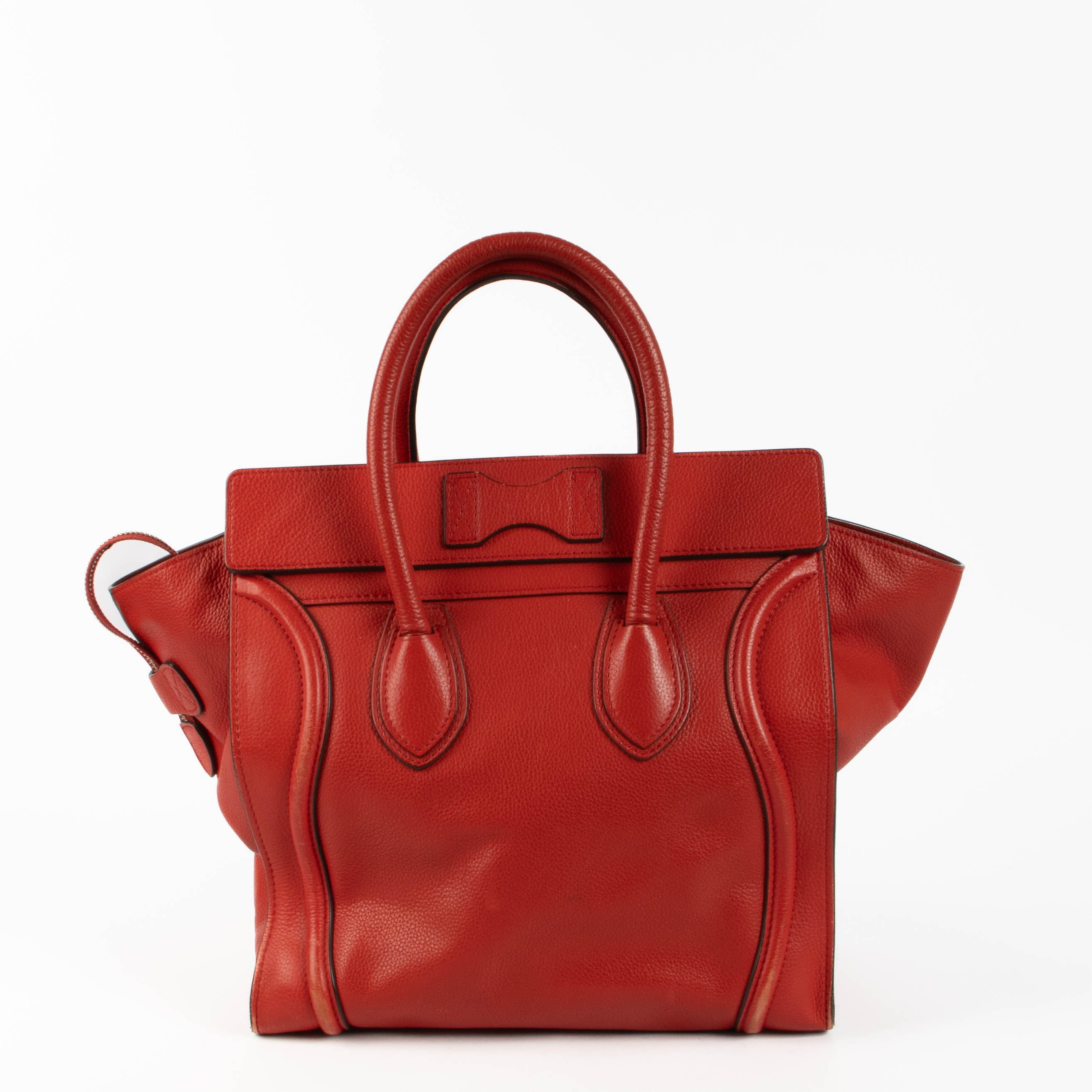 Celine Red Leather Mini Luggage Bag – Labellov