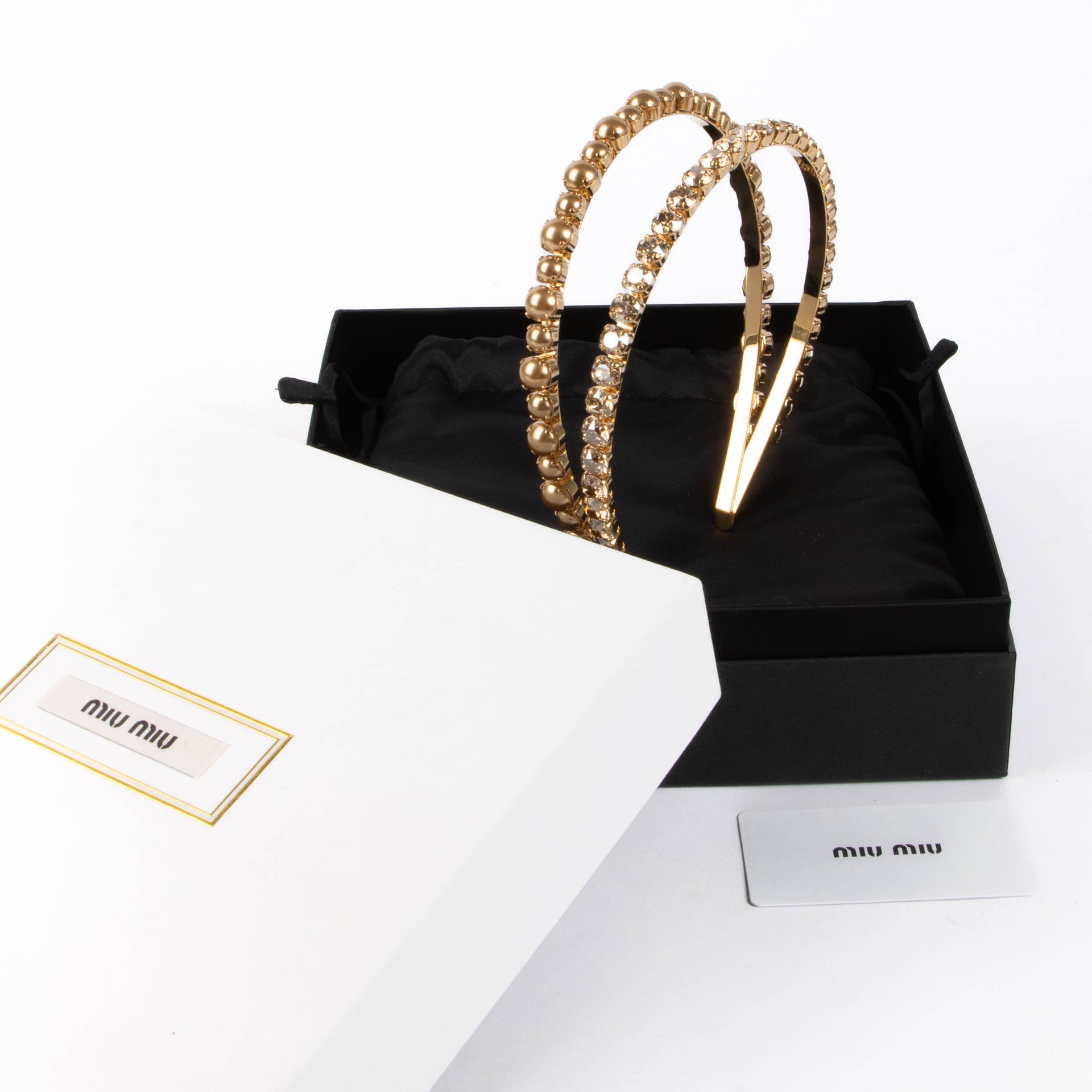 Shop the authentic Miu Miu Gold Diadem second hand Labellov.com