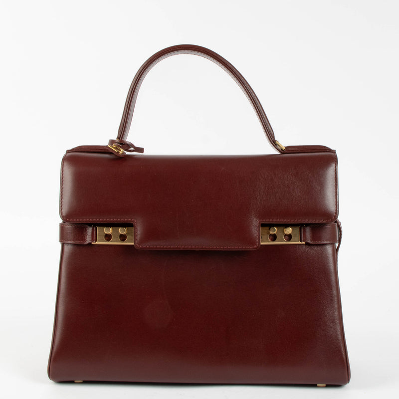 Shop this authentic Delvaux Brown Box Calf Vintage Tempête MM pre-loved on Labellov.com