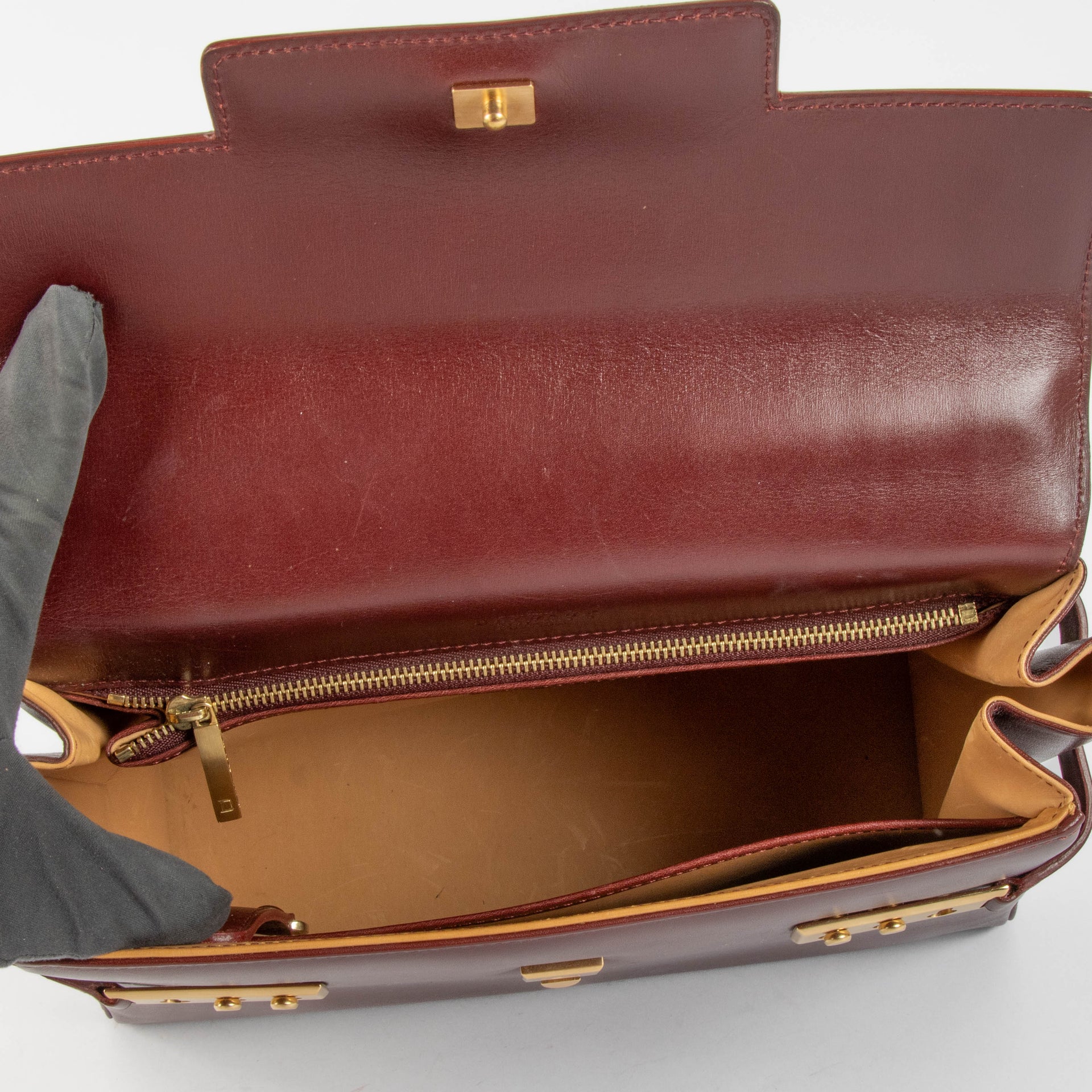 Shop this authentic Delvaux Brown Box Calf Vintage Tempête MM pre-loved on Labellov.com