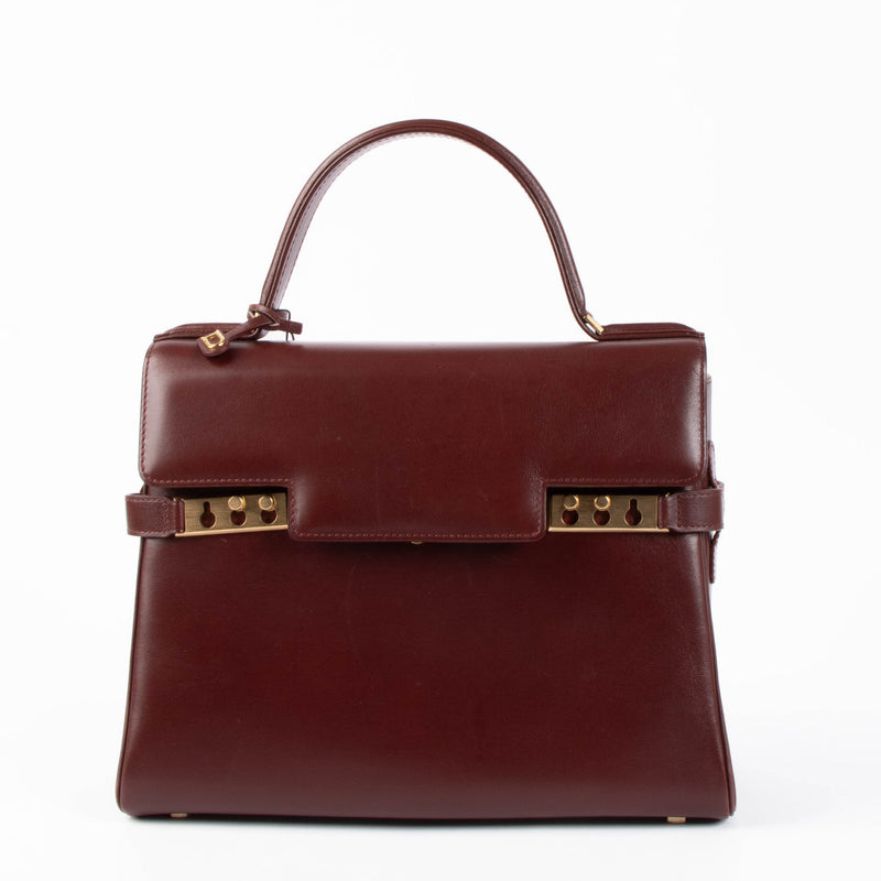 Delvaux Burgundy Box Calf Tempête MM