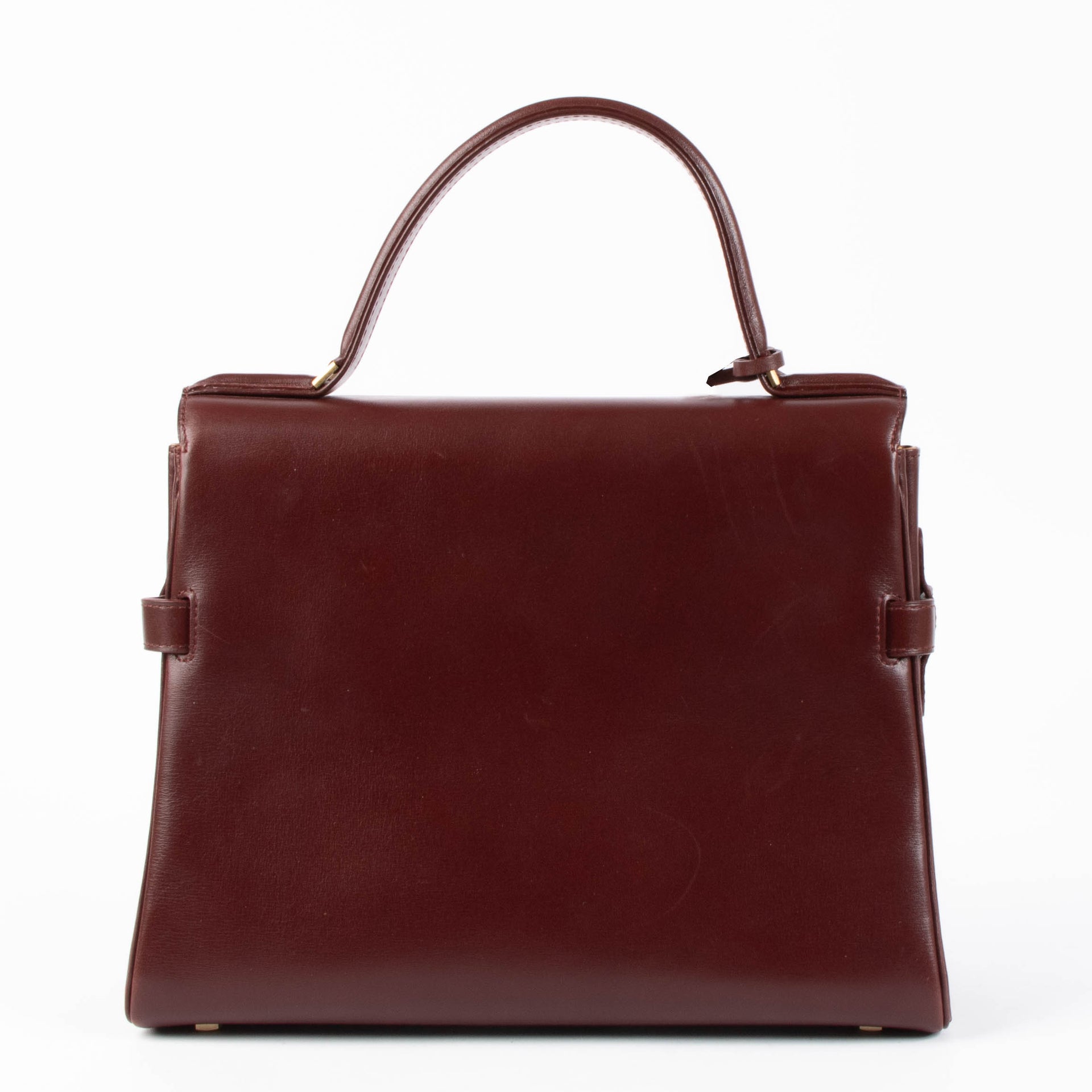 Delvaux Burgundy Box Calf Tempête MM