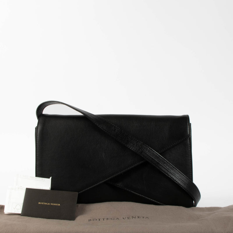 Shop this 100% authentic Bottega Veneta Black Envelope Bag at Labellov.com