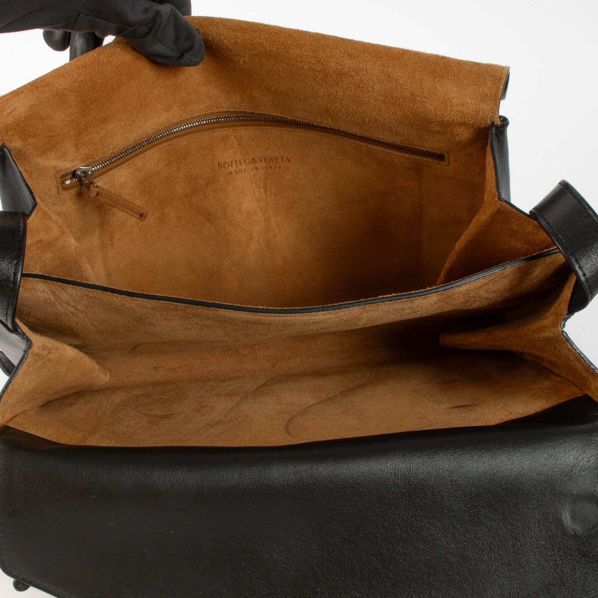Shop this 100% authentic Bottega Veneta Black Envelope Bag at Labellov.com