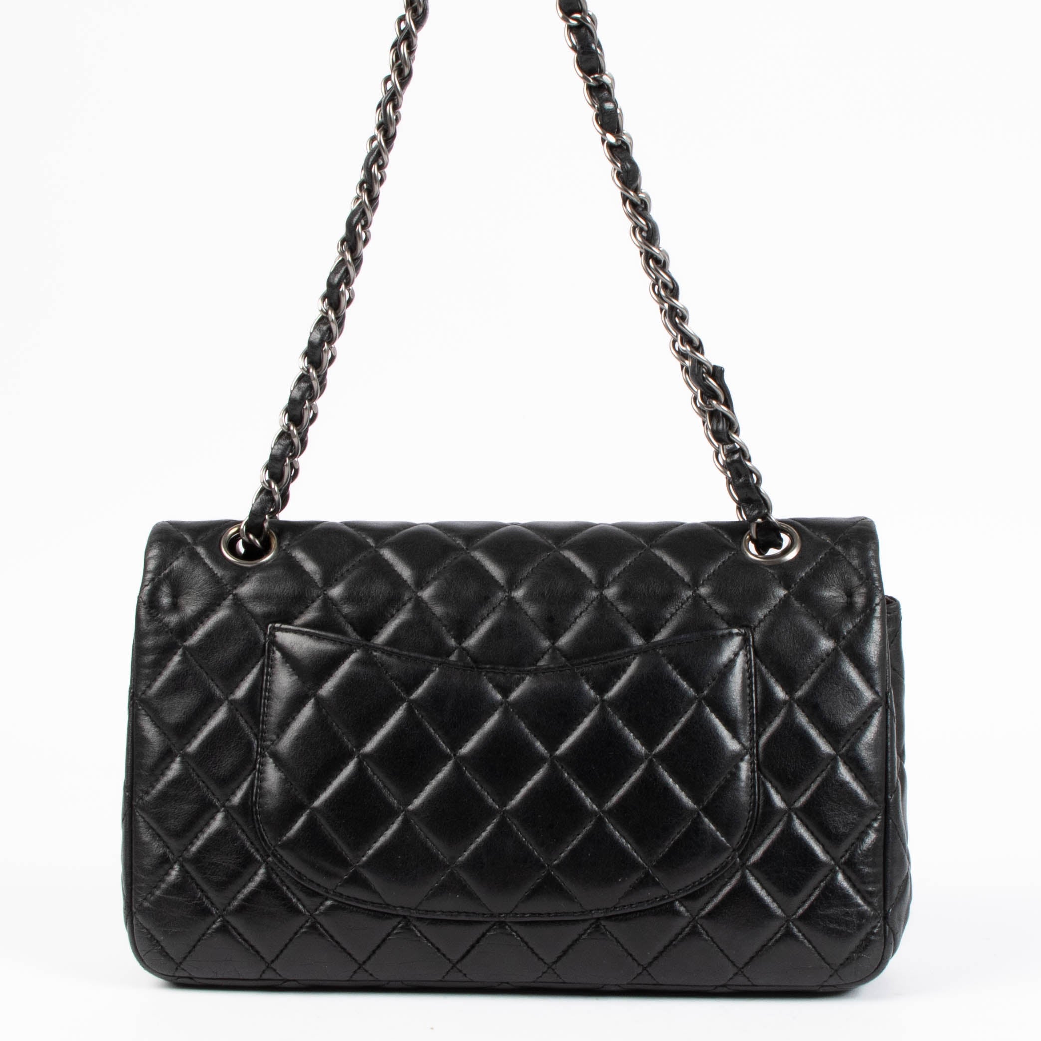 Chanel Black Medium Lambskin Flap Bag RHW – Labellov Chanel Black Medium Lambskin Flap Bag RHW – Labellov