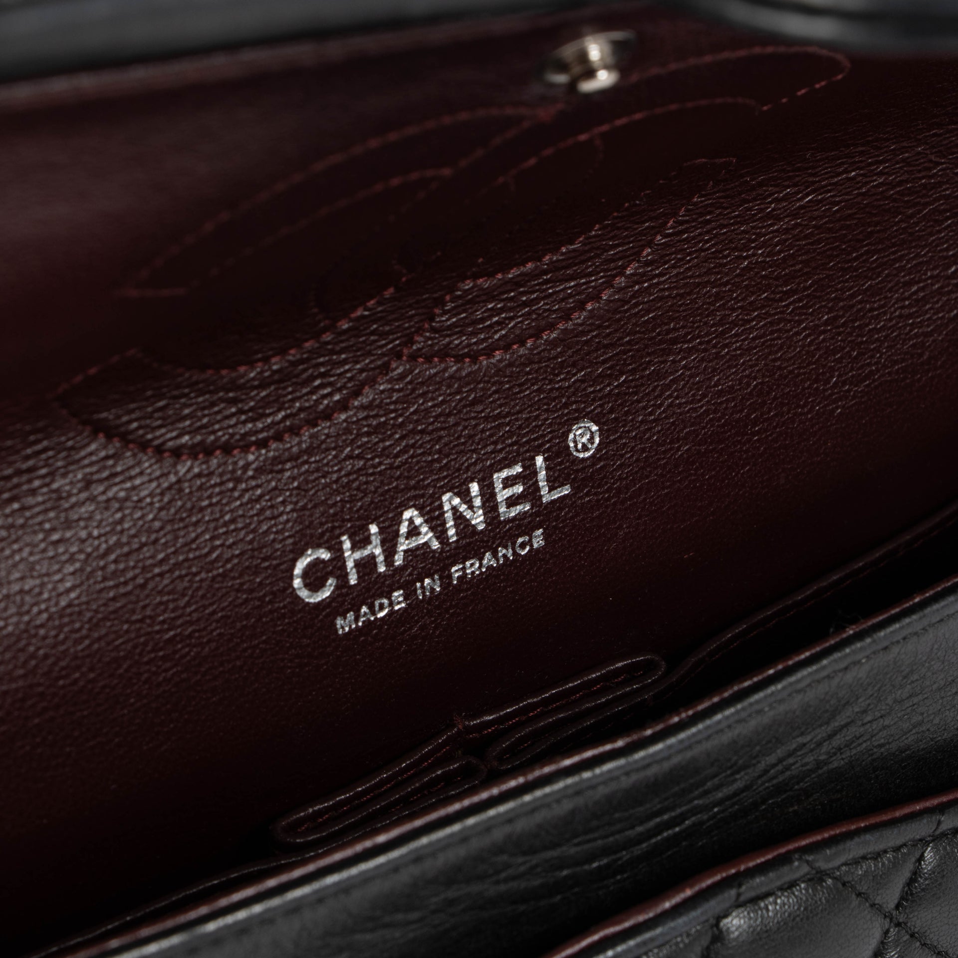 Shop the authentic Chanel Black Medium Lambskin Flap Bag RHW second hand on Labellov.com