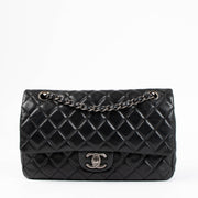 Shop the authentic Chanel Black Medium Lambskin Flap Bag RHW second hand on Labellov.com