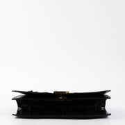 Shop authentic Delvaux Black Vintage Crocodile Top Handle Bag on Labellov.com.