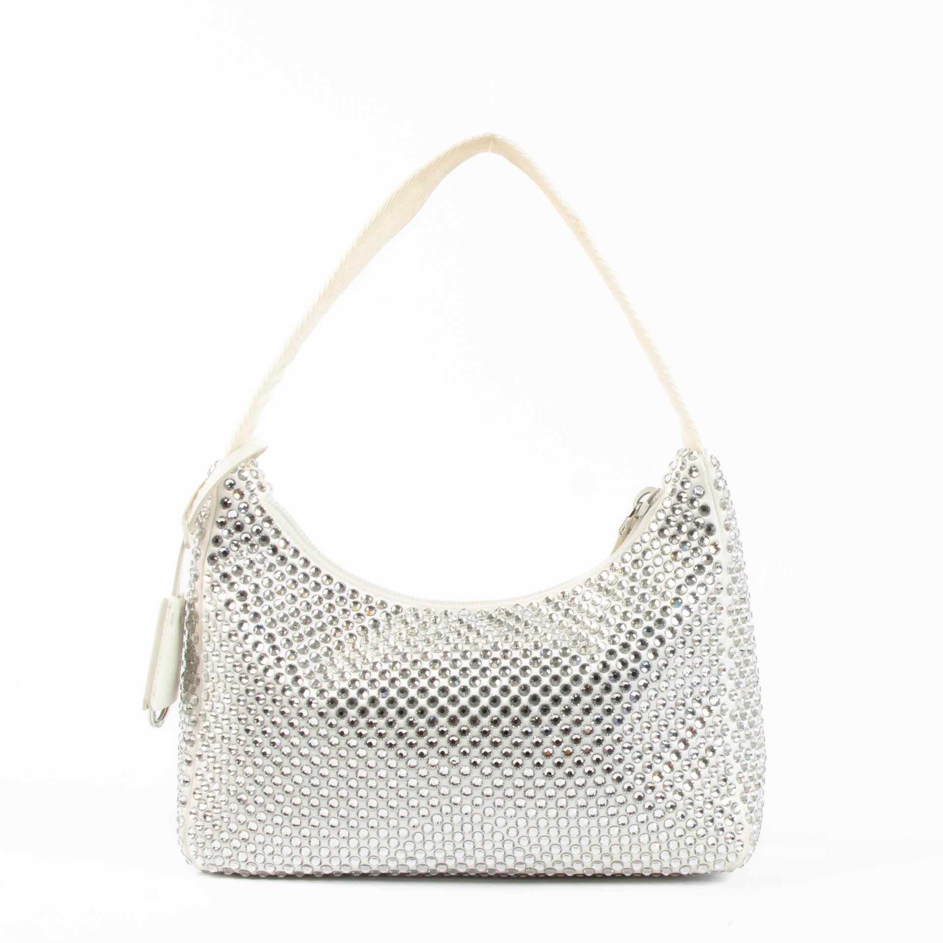 Shop this 100% authentic Prada Crystal Re-Edition 2000 Mini Satin Bag at Labellov.com
