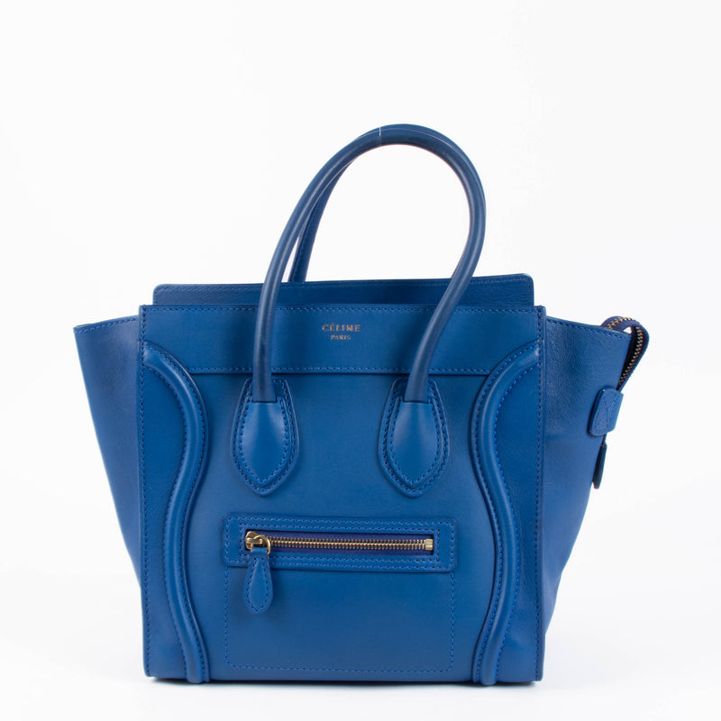 Shop this 100% authentic Celine Electric Blue Micro Luggage Bag at Labellov.com