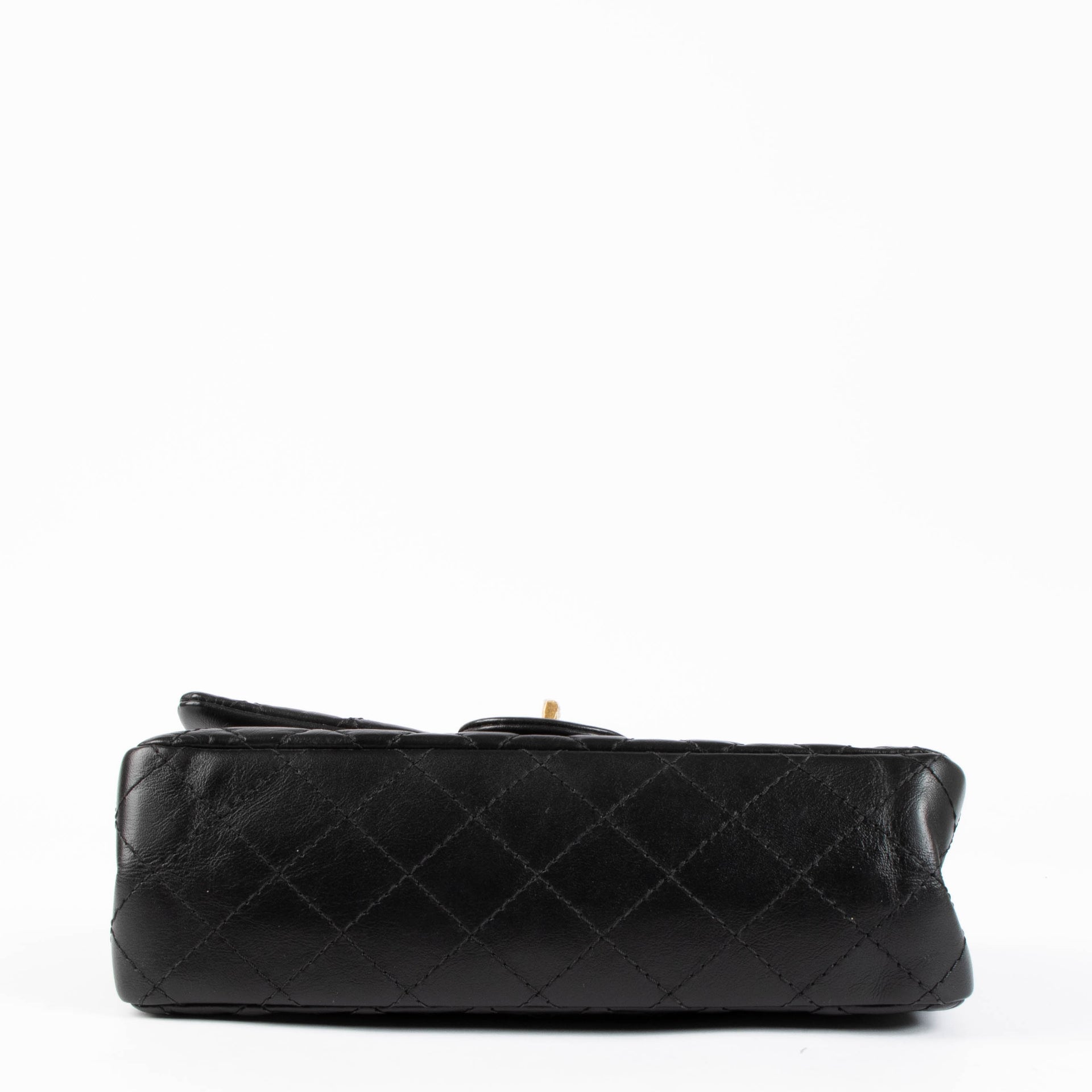 Shop this authentic Chanel Black Aged Calfskin Medium 2.55 Reissue Bag pre-loved on Labellov.com 