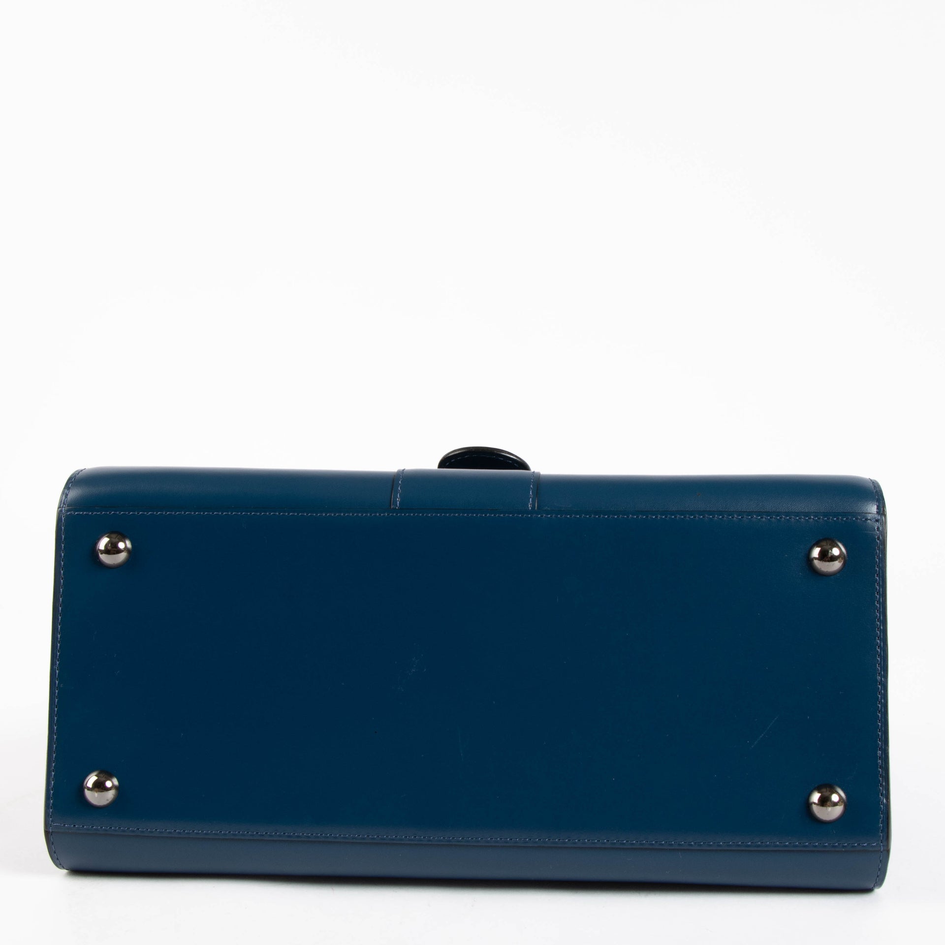 Delvaux Bleu de Prusse Box Calf Brillant MM Bag