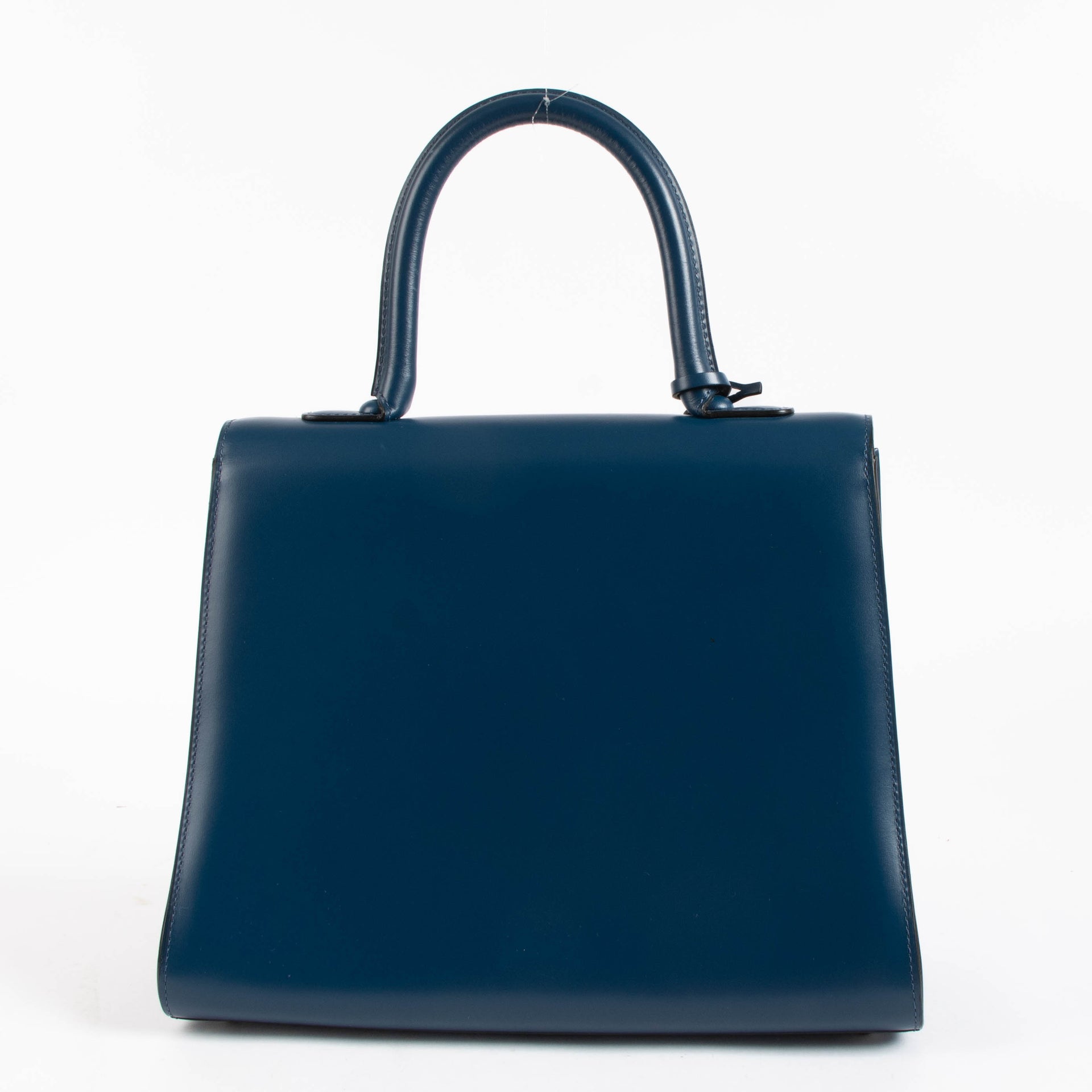 Delvaux Bleu de Prusse Box Calf Brillant MM Bag