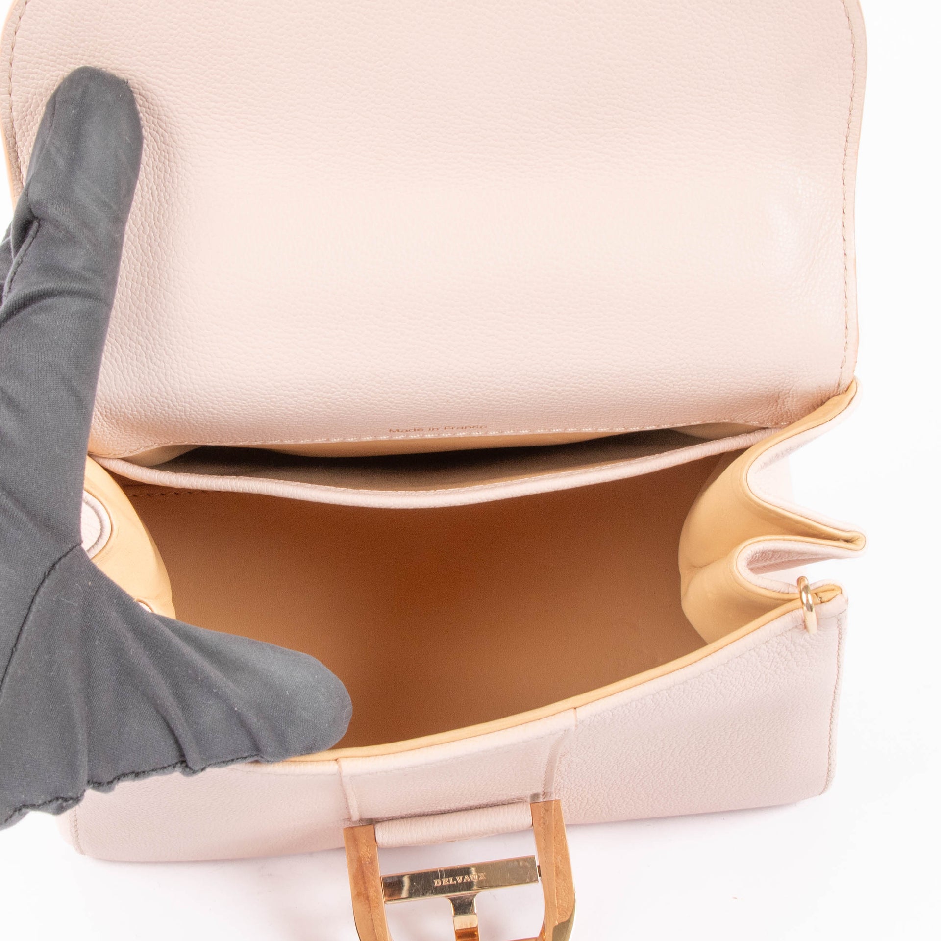 Shop this authentic Delvaux Nude Rodeo Calf Brillant Mini pre-loved on Labellov.com 