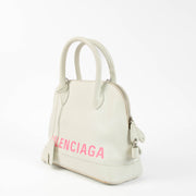 Shop this authentic Balenciaga White Logo Ville Small Bag pre-loved on Labellov.com