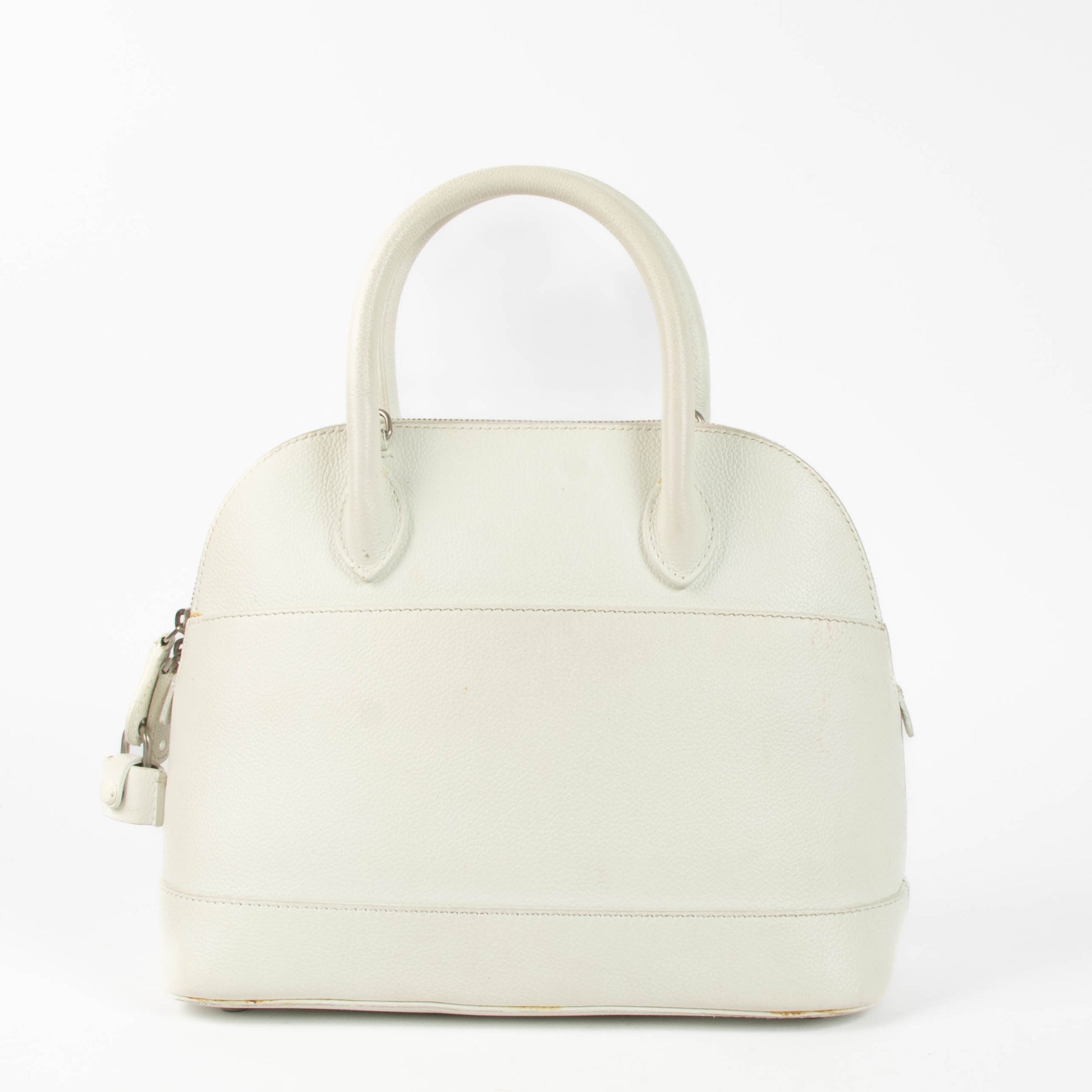 Shop this authentic Balenciaga White Logo Ville Small Bag pre-loved on Labellov.com