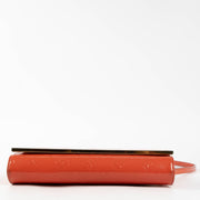 Shop this Louis Vuitton Orange Sunset Monogram Vernis Ana Clutch pre-loved on Labellov.com