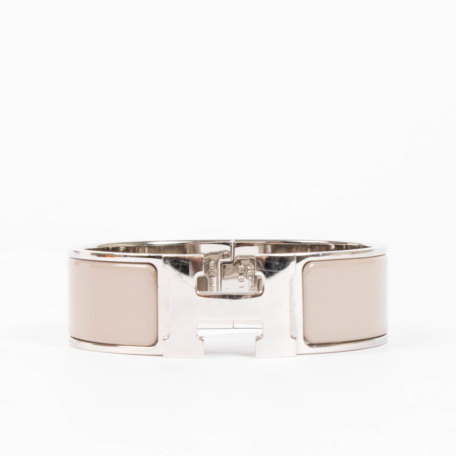 Hermes Clic Clac H Taupe Bracelet