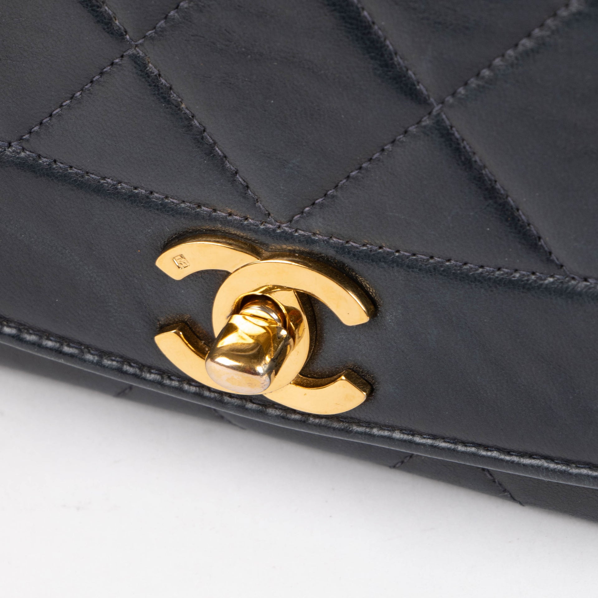 Chanel Vintage Navy Medium Diana Flap Bag