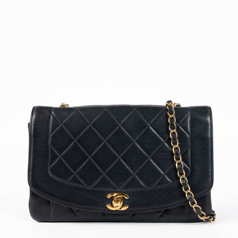 Chanel Vintage Navy Medium Diana Flap Bag