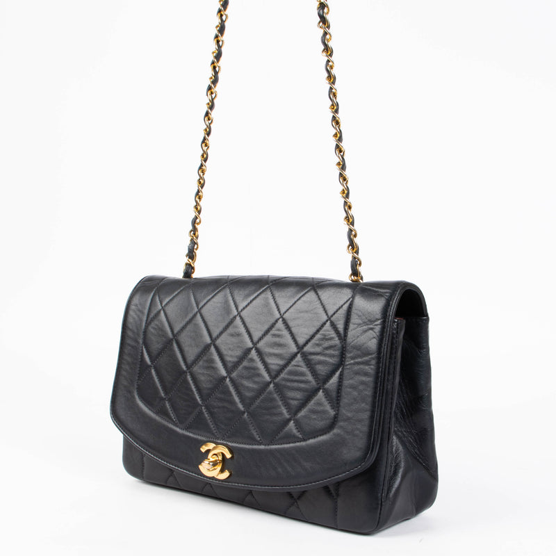 Chanel Vintage Navy Medium Diana Flap Bag