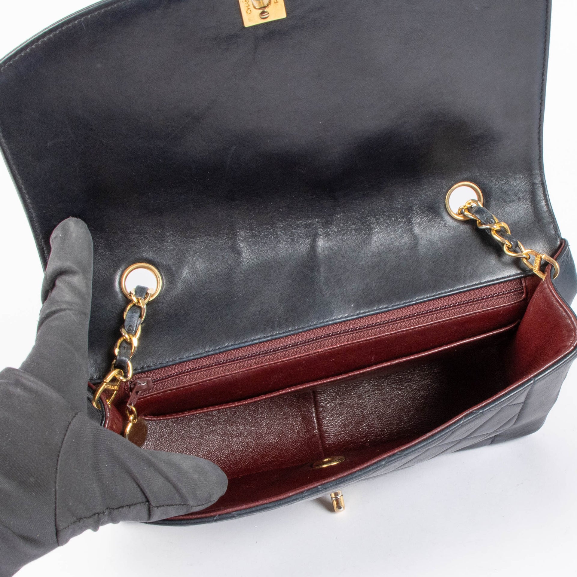 Chanel Vintage Navy Medium Diana Flap Bag