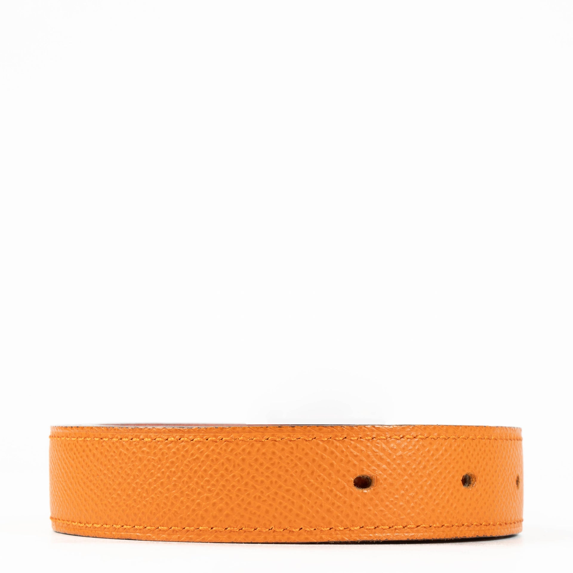 Hermes Orange/Capucines Epsom/Swift Reversible Belt Strap - Size 90