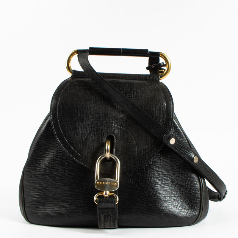 Delvaux  Black Cerveau Shoulder Bag