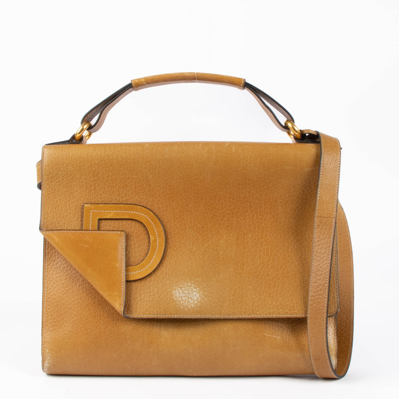 Delvaux Sac à Main Vintage en Cuir Jaune