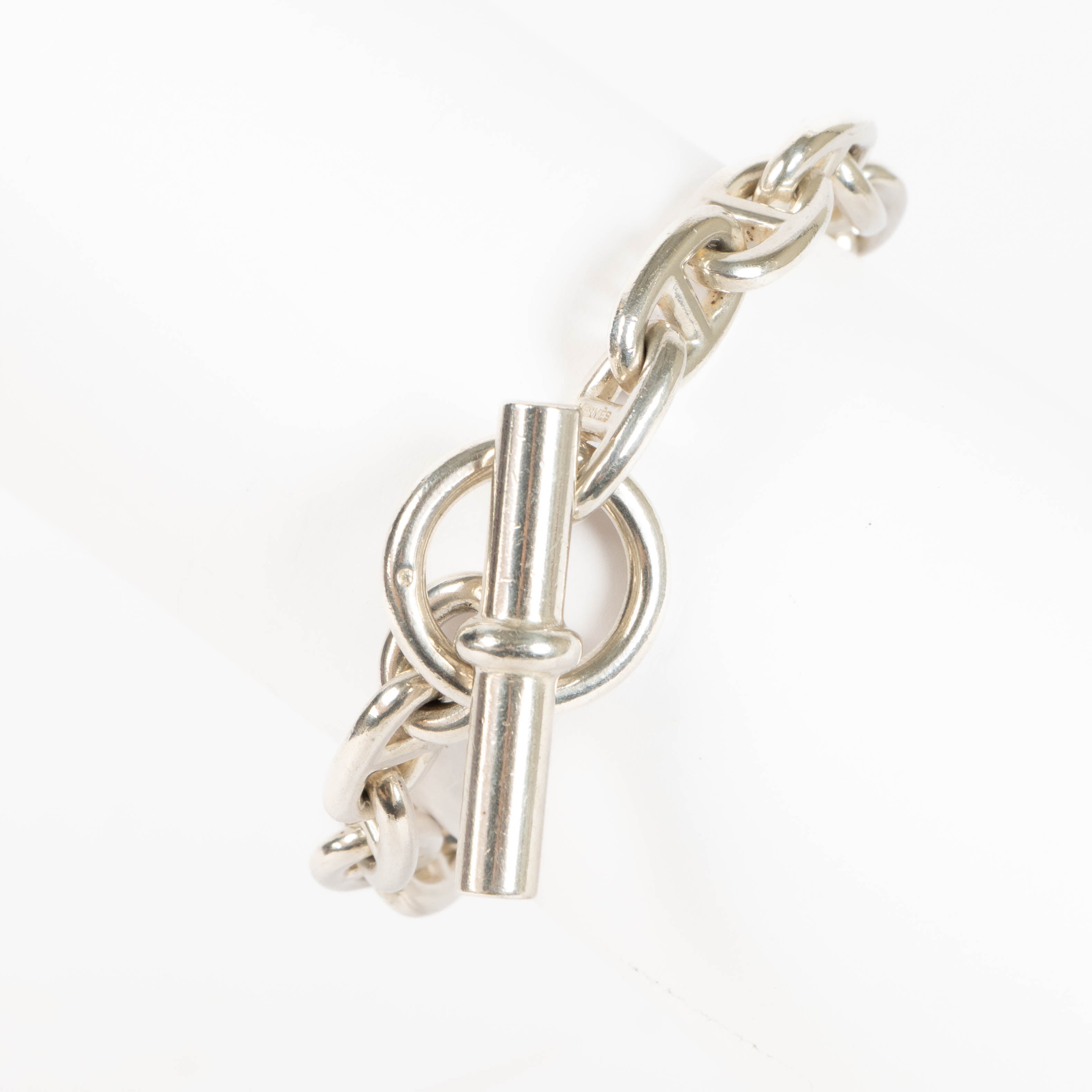 Hermes Sterling Silver Chaine d'Ancre Medium Bracelet – Labellov
