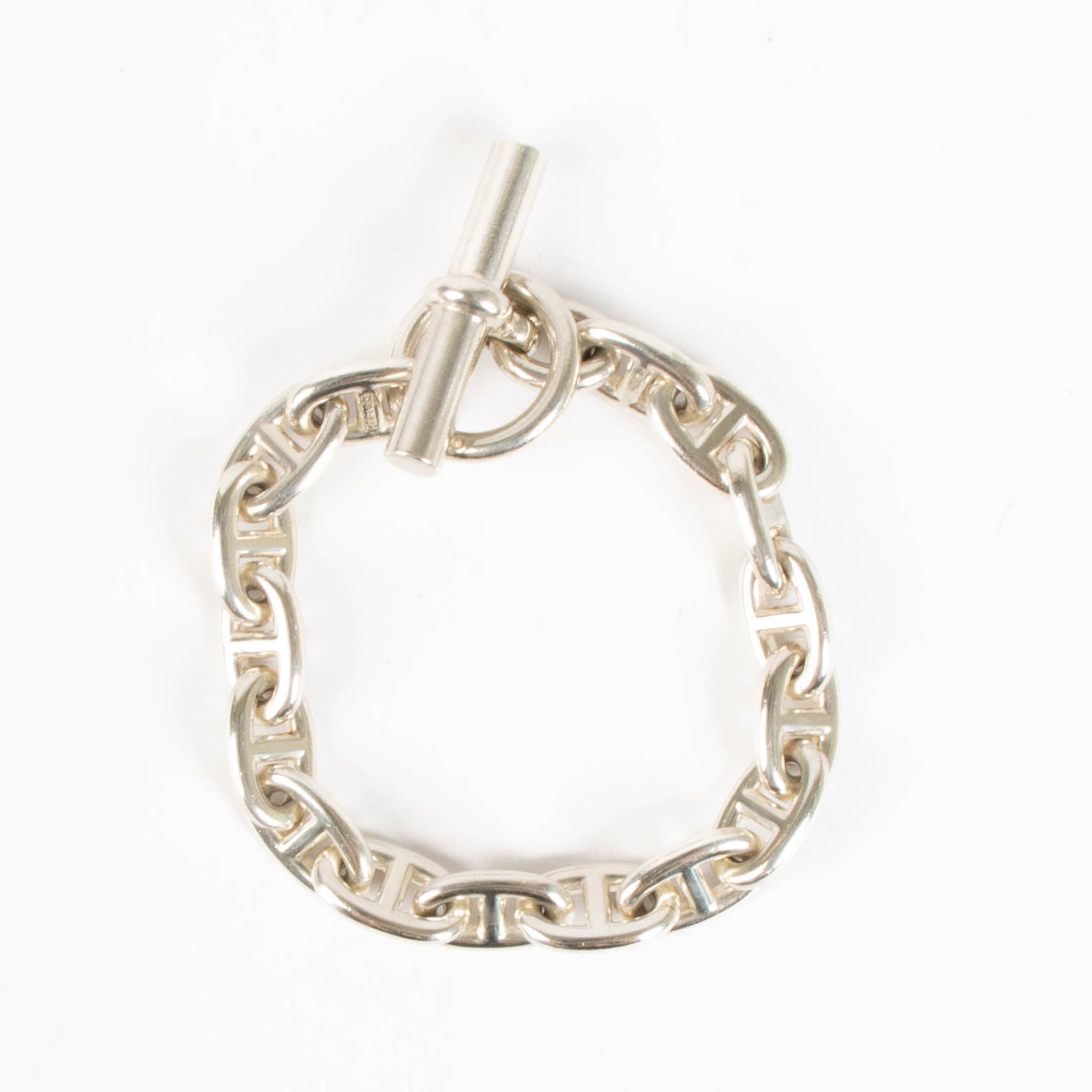 Hermes Sterling Silver Chaine d'Ancre Medium Bracelet – Labellov